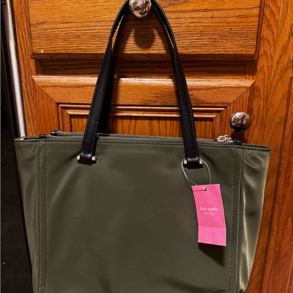 Kate Spade Olive Green Nylon Medium Satchel NWT - Picture 6 of 11